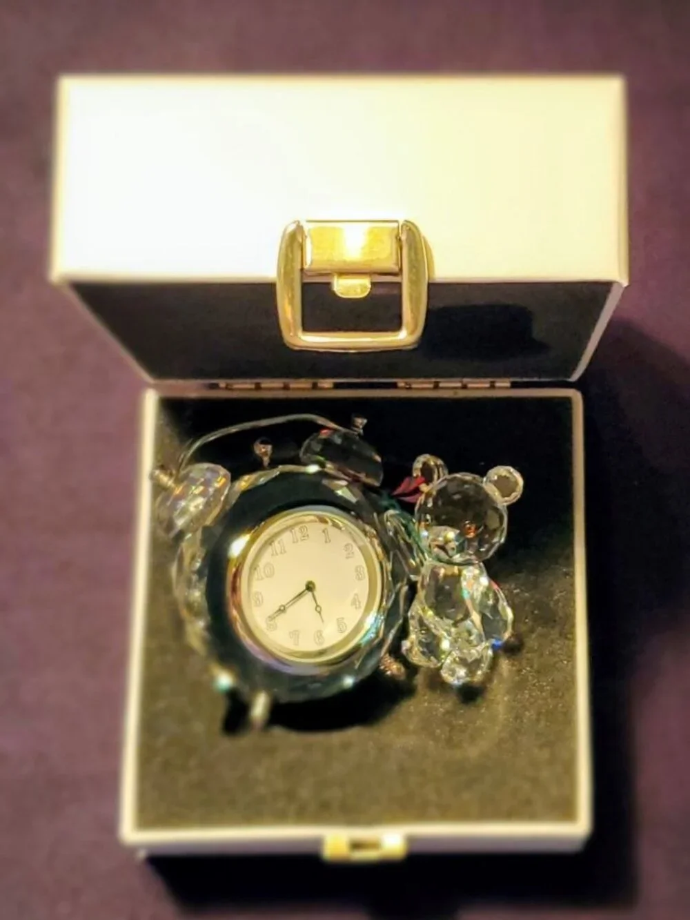 Swarovski Kris Bear Table Clock